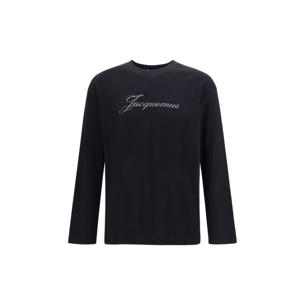 Jacquemus Black Cotton Long Sleeve Men's T-Shirt